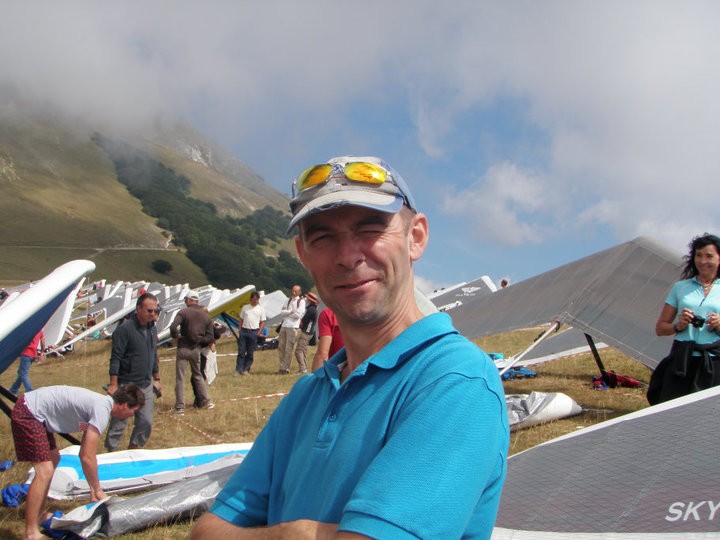Phil Lardner on Monte Cucco 2010