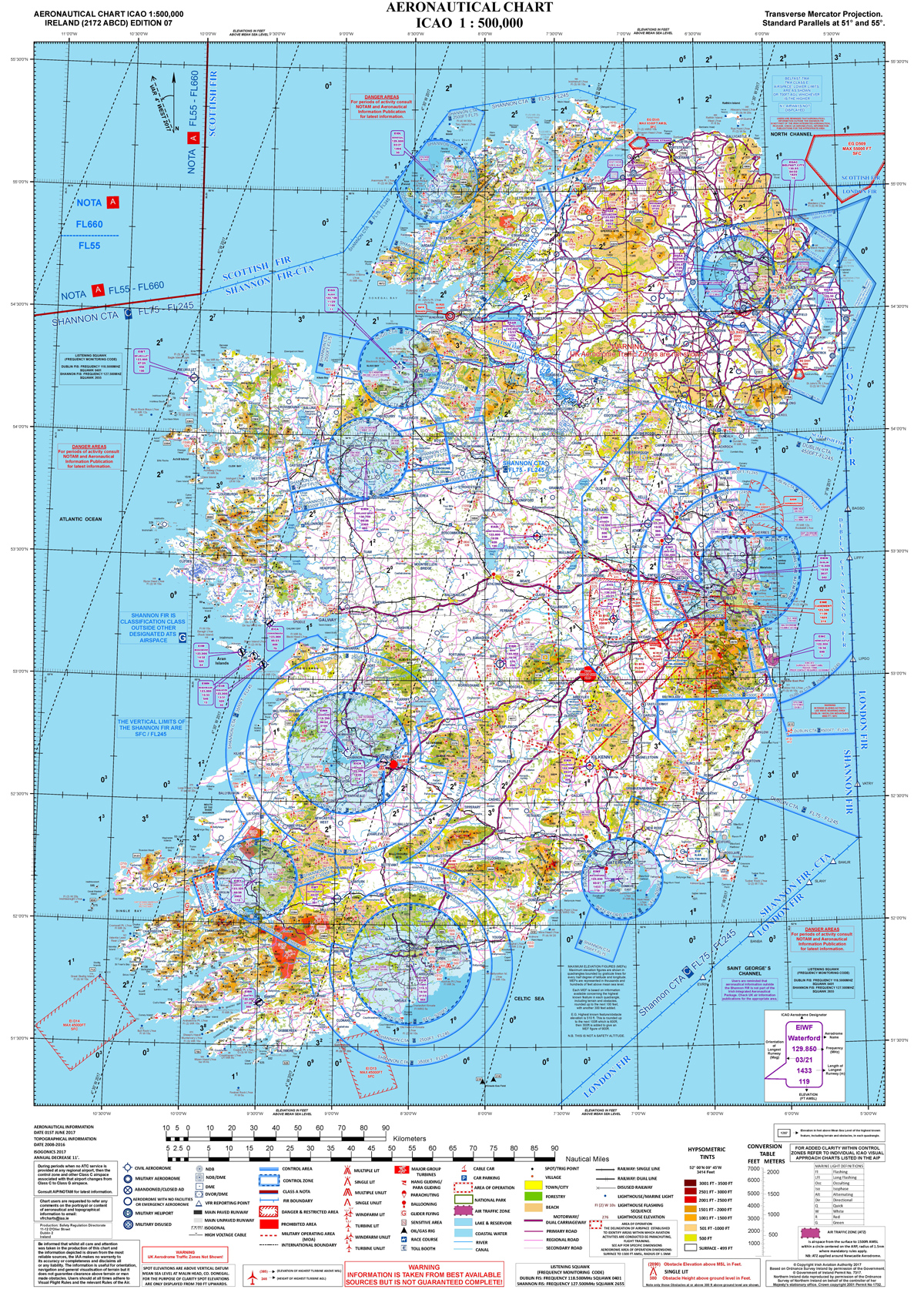 Aeronautical Chart   Half Million